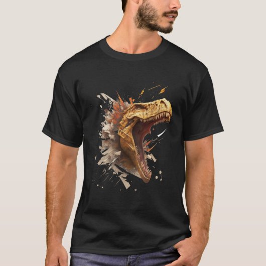 T-shirt Cool angry dinosaur Tyrannosaurus Rex  1 (Devant)