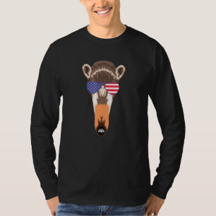 T-shirt Cool Anteater Portant un drapeau américain Lunette