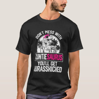 T-shirt Cool Auntiesaurus Dinosaur T Rex Cute Fête Des Mèr