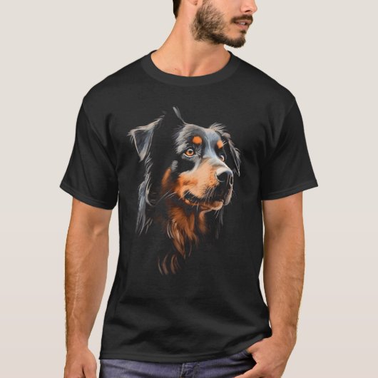 T-shirt Cool Australian Shepherd Face Awesome (Devant)