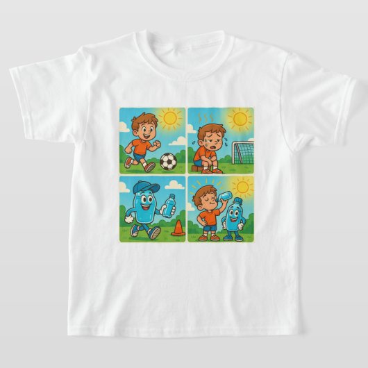 T-shirt Cool avec AQUNY - Héros d'hydratation Soccer t-shi (Poser)