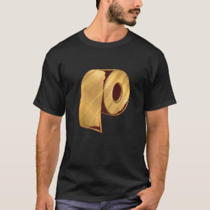 T-shirt Cool Avec Une Roulette En Papier Toilette D'Or