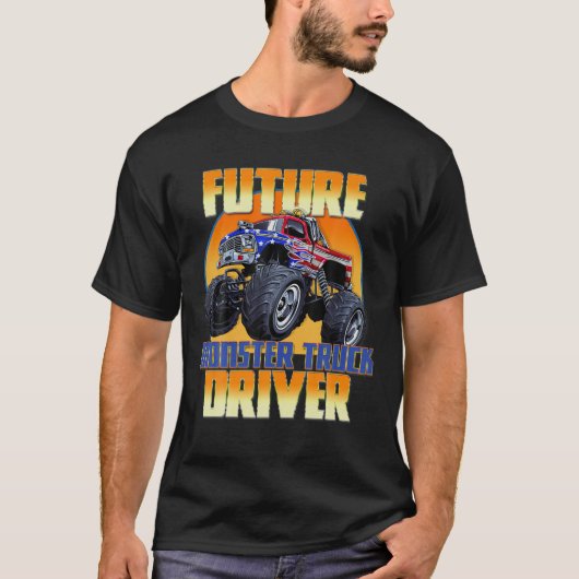 T-shirt Cool Awesome futur Monster Truck Driver Monster T (Devant)