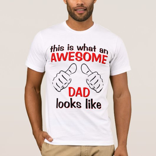 T-shirt Cool Awesome Meilleur Papa Jamais Fun Typographie (Devant)
