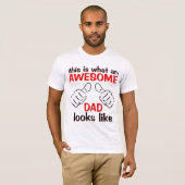 T-shirt Cool Awesome Meilleur Papa Jamais Fun Typographie (Devant entier)