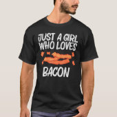 T-shirt Cool Bacon Art Pour Filles Porc Enfant Pause (Devant)