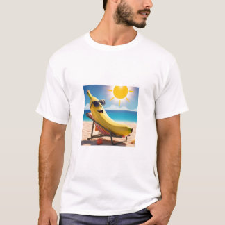 T-shirt Cool Banana at the Beach - Fun Summer Cartoon