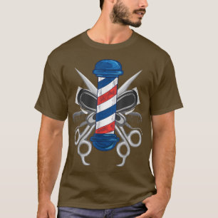 T-shirt Cool Barber Design Hommes Femmes Barber Pole Barbe