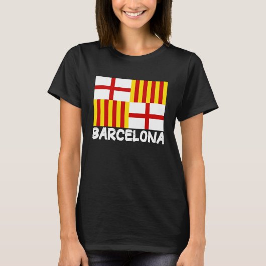 T-shirt Cool Barcelona Flag (Devant)
