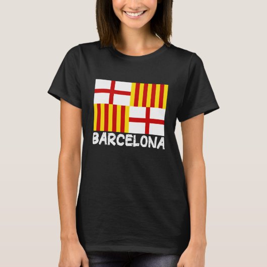 T-shirt Cool Barcelona Flag (Devant)