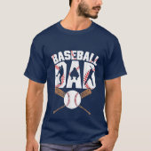 T-shirt cool Baseball sport Papa mot art (Devant)