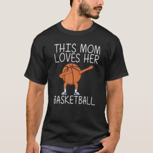 T-shirt Cool Basketball Pour Maman Mère Dabbing Ball Team 