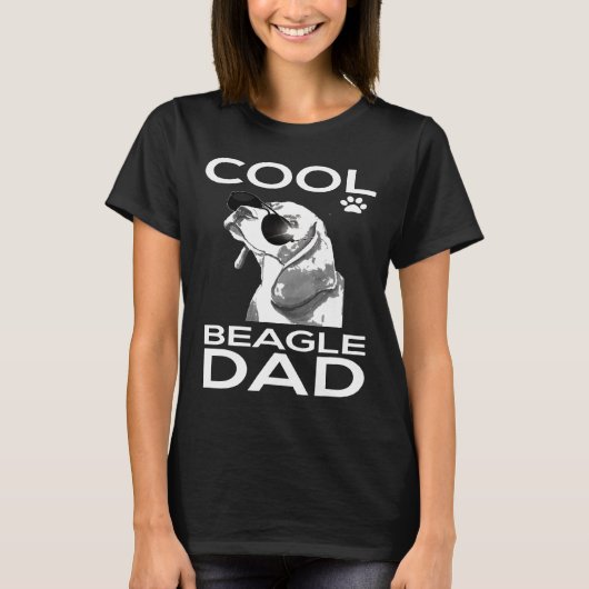 T-shirt Cool Beagle Papa Chien Tee Beagle (Devant)