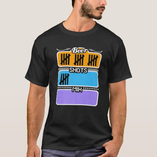 T-shirt Cool Beer Shots Mix Boissons Longdrinks Party Drun (Devant)