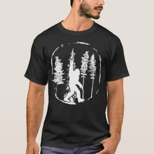 T-shirt Cool Bigfoot dans Forest Rock Roll Shirt Sasquatch
