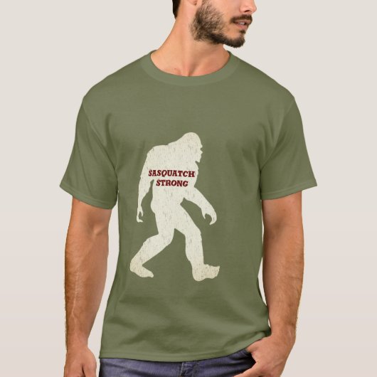T-shirt Cool Bigfoot Sasquatch Strong Funny Bigfoot (Devant)