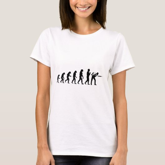 T-shirt Cool Billiards Evolution Funny Cue Ll Stick Player (Devant)
