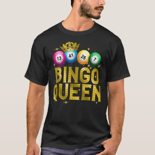T-shirt Cool Bingo Queen Pour Femmes Filles Lotto Casino L