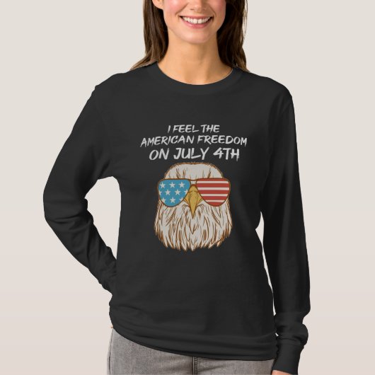 T-shirt Cool Bird with patriotic Glasses (Devant)