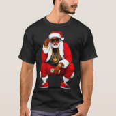 T-shirt Cool Black Man Santa Claus Christmas African Ameri (Devant)