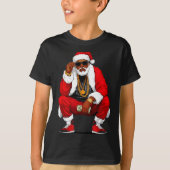 T-shirt Cool Black Man Santa Claus Christmas African Ameri (Devant)
