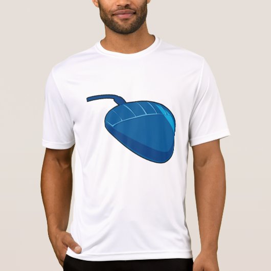 T-shirt Cool Blue Computer Mouse Tech (Devant)