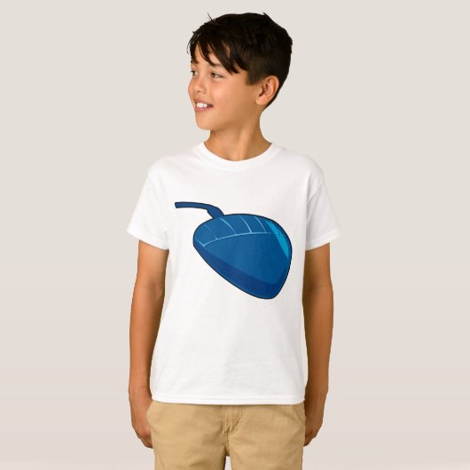 T-shirt Cool Blue Computer Mouse Tech (Devant entier)