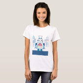 T-shirt Cool Blue Robot Cadeaux Nouveautés (Devant entier)