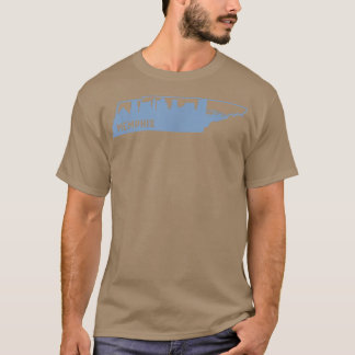 T-shirt Cool Blue Tennessee State Outline Memphis City Sky