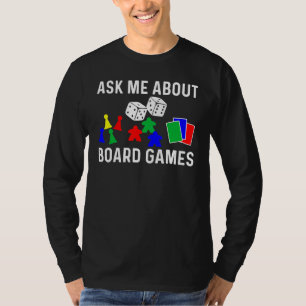 T-shirt Cool Board Games Art For Men Women Meeple Card Che