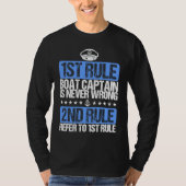 T-shirt Cool Boat Captain is Never Wrong Hat (Devant)