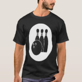 T-shirt Cool Bowling Set Bowling Pins Bowler Hommes Femmes (Devant)