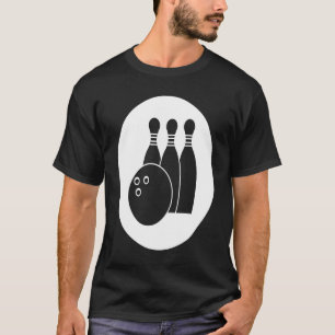 T-shirt Cool Bowling Set Bowling Pins Bowler Hommes Femmes