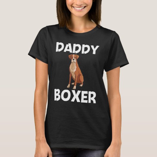 T-shirt Cool Boxer Chien Pour Hommes Papa Chien Chien Chie (Devant)