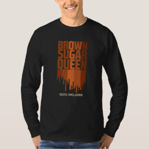 T-shirt Cool Brown Sugar Queen Black African American Hist