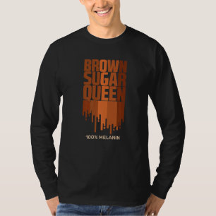 T-shirt Cool Brown Sugar Queen Black African American Hist