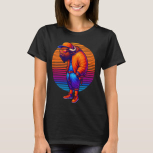 T-shirt Cool Buffalo Style urbain moderne Sunset Art rétro