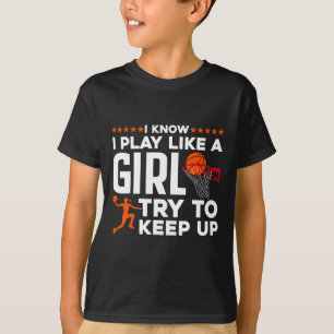 T-shirt Cool Bysketbyll For Girl Women College Bysketbyll