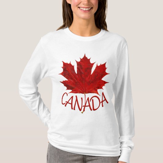 T-shirt Cool Canada Chemises Rétro Maple Leaf Souvenir (Devant)