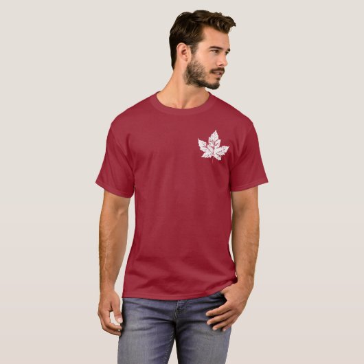 T-shirt cool Canada Souvenir de feuille d'érable r (Devant entier)