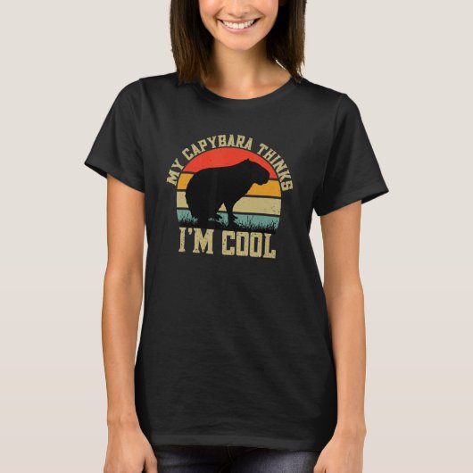 T-shirt Cool Capybara Rodent Géant Pour Capybara (Devant)