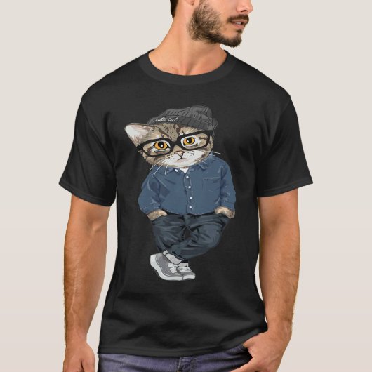 T-shirt Cool Cat And Cat (Devant)