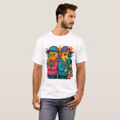 T-shirt Cool Cat & Dog Rap Duo (Devant entier)