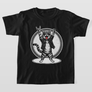 T-shirt Cool Cat Rock Dancer Tee   Drôle animal musique ca