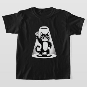 T-shirt Cool Cat Rock Dancer Tee   Drôle animal musique ca