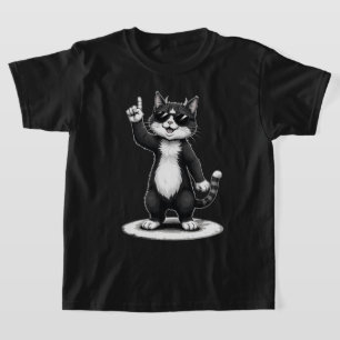 T-shirt Cool Cat Rock Dancer Tee   Drôle animal musique ca