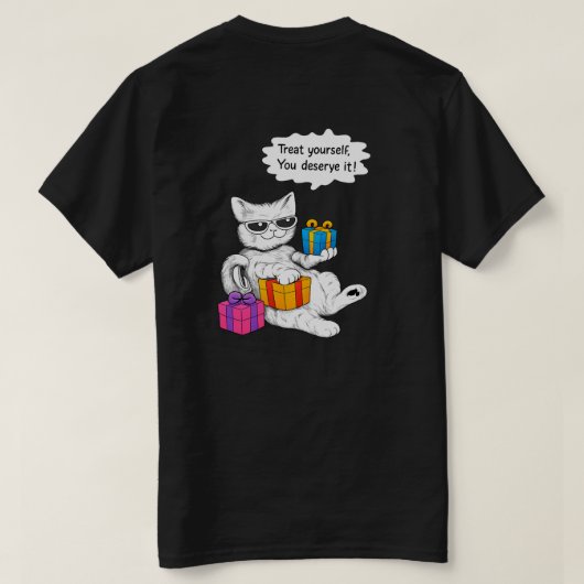 T-shirt Cool Cat Self-Care Vibes (Design dos)