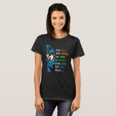 T-shirt Cool Cat Thinking Positive Motivation Saying Menta (Devant entier)