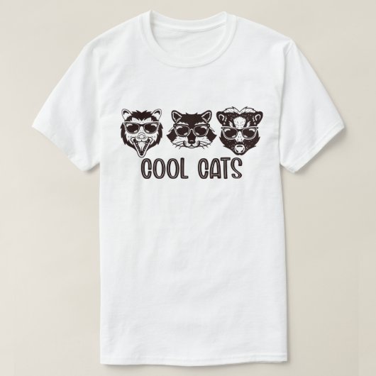 T-shirt Cool Cats (Dark) (Design devant)
