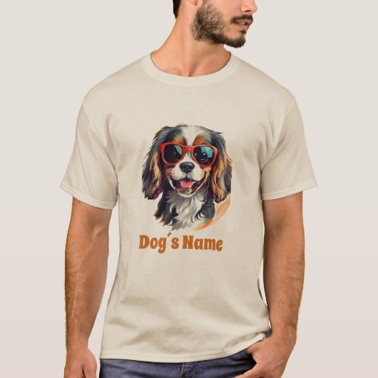 T-shirt Cool Cavalier King Charles Spaniel Avec Sunglasse (Devant)